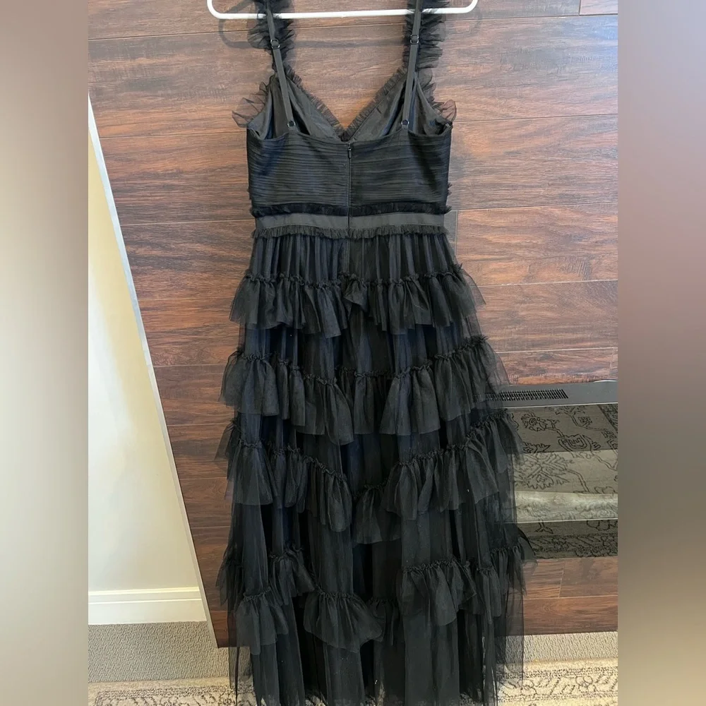 Betsy and Adam Black Layered Maxi Dress - Picture 6 of 9